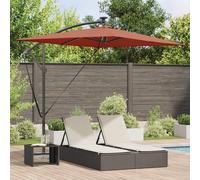 vidaXL Cantilever Banana Parasol Terracotta 294 x 200 x 254 cm