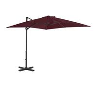 vidaXL Cantilever Garden Parasol with Aluminium Pole Bordeaux Red 250x250 cm