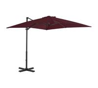 vidaXL Cantilever Garden Parasol with Aluminium Pole Bordeaux Red 250x250 cm NEW