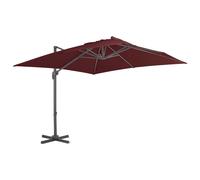 vidaXL Cantilever Garden Parasol with Aluminium Pole Umbrella Bordeaux Red