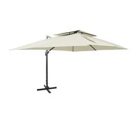vidaXL Cantilever Parasol – 400x300cm, Tilt/Rotation, UV Protection – Sand