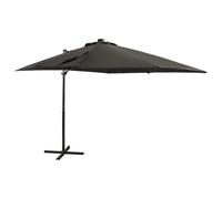 vidaXL Cantilever Umbrella with Pole and LED Lights Anthracite 250 cm UK HOT