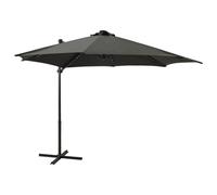 vidaXL Cantilever Garden Parasol with Pole and LED Lights Umbrella Anthracite