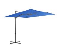 Cantilever Umbrella with Steel Pole Azure Blue 250x250 cm