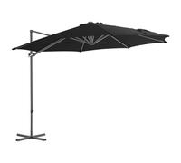 vidaXL Cantilever Garden Parasol with Steel Pole Black 300 cm