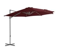 vidaXL Cantilever Garden Parasol with Steel Pole Bordeaux Red 300 cm