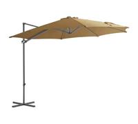 vidaXL Cantilever Garden Parasol with Steel Pole Taupe 300 cm UK