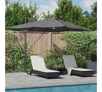 vidaXL Cantilever Roma Parasol Anthracite and Black 352 x 251 x 265 cm