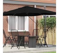 vidaXL Cantilever Roma Parasol Black and Black 352 x 251 x 260 cm