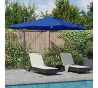 vidaXL Cantilever Roma Parasol Blue and Black 352 x 251 x 265 cm