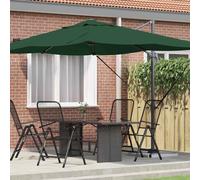 vidaXL Cantilever Roma Parasol Green and Black 352 x 251 x 260 cm