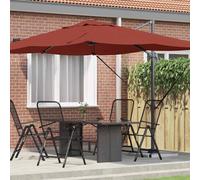 vidaXL Cantilever Roma Parasol Red and Black 352 x 251 x 260 cm