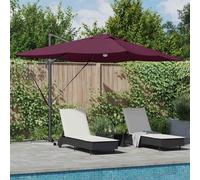 vidaXL Cantilever Roma Parasol Red and Black 352 x 251 x 265 cm