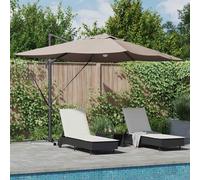 vidaXL Cantilever Roma Parasol Taupe and Black 352 x 251 x 265 cm