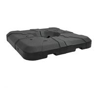 vidaXL Umbrella Base Set 2 pcs Black 88.5 x 88.5 x 12 cm Plastic, Garden and Ter