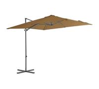 vidaXL Cantilever Umbrella with Steel Pole Taupe 250x250 cmHOT