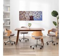 vidaXL Canvas Wall Print Set Flowers in a Vase Multicolour 150x60 cm, Multi