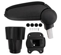 vidaXL Car Armrest - Black ABS Storage Box with Adjustable Height for DACIA SANDERO (2018), Convenient Mobile Holder and Comfort Enhancement for Prolonged Driving