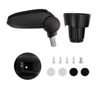 vidaXL Car Armrest Black 13x33x(33-49) cm ABS