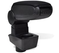 vidaXL - Adjustable Car Armrest with Built-in Console, Compatible with Ford Fiesta MK7 (2009), Made of Sturdy Black ABS and Polyester