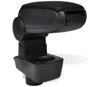 vidaXL - Adjustable Car Armrest with Built-in Console, Compatible with Ford Fiesta MK7 (2009), Made of Sturdy Black ABS and Polyester