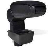 vidaXL - Adjustable Car Armrest with Built-in Console, Compatible with Ford Fiesta MK7 (2009), Made of Sturdy Black ABS and Polyester