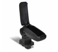 vidaXL Adjustable Car Armrest for VW POLO IV 9N (2001-2005) - Black ABS Integrated Console Storage, Durable Design, Comfortable Padded Lid