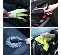vidaXL Car Cleaning Brush Set 13 pcs Multi Color