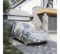 vidaXL Car Cover for SUV with Buckle Straps Full Silver L