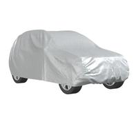 vidaXL Car Cover for SUV with Buckle Straps Full, Waterproof UV Protection Car Cover for Cars All Years, Snow Cover for All Season, Silver XL