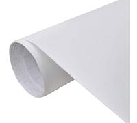 vidaXL Car Film Matt White Wrap Sticker Sheet - Self-Adhesive, Water-Resistant, Bubble-Free Application, 100 cm x 150 cm
