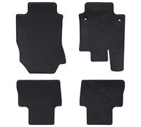 vidaXL Car Floor Mat 4 Pcs Black Rubber Premium Non-Slip Stain Resistant Fabric Lightweight Versatile Design Outdoor Indoor Use Durable Material