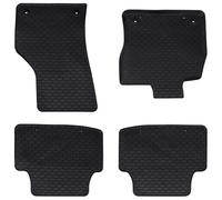 vidaXL Car Floor Mat, 4 Pieces, Black Rubber, Lightweight, Non-Slip, Stain Resistant, Comfortable for Everyday Use, Perfect for Active Lifestyles, Durable and Stylish