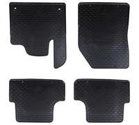 vidaXL Car Floor Mat, 4 Pieces, Black Rubber, Non-Slip, Lightweight Doormat UV Resistant, Perfect Fit, Waterproof Floor Protection, Easy to Clean