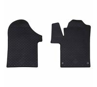 vidaXL Car Mat 2 pcs Black Rubber