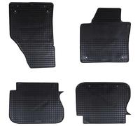 vidaXL Car Mat 4 pcs Black Rubber