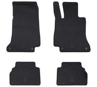 vidaXL Car Mat 4 pcs Black Rubber