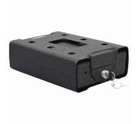 vidaXL Car Safe with Lock Black 22 x 16 x 7 cm Steel
