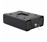 vidaXL Car Safe with Lock Black 22 x 16 x 7 cm Steel