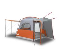 vidaXL Car Tent 4-Person Car Tailgate Shade Tent Grey and Orange Waterproof