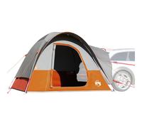 vidaXL Car Tent 4-Person Car Tailgate Shade Tent Grey and Orange Waterproof