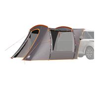 vidaXL Car Tent - Grey and Orange Waterproof Camper Compatible with Vehicles: Extend Your Camping Space with Versatile Outdoor Shelter, Quick Setup, and Portable Storage in Weather-Resistant Material