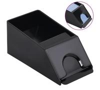 vidaXL Black Plastic Card Dealing Shoe - Lightweight, Portable and Versatile - Holds 2 Decks - For Poker, Bridge, Texas Hold'em and More