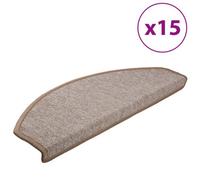 Vidaxl Carpet Stair Treads 15 Pcs Light Brown 65X24X4 Cm