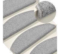 Vidaxl Carpet Stair Treads 15 Pcs Light Grey 65X24X4 Cm, Grey