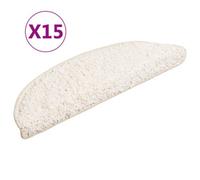 Vidaxl Carpet Stair Treads 15 Pcs White 56X17X3 Cm