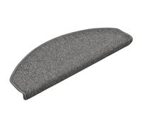 vidaXL Carpet Stair Treads - Set of 15, Dark Grey, 65x24x4 cm - Non-Slip and Sound Dampening Performance, Made from 100% PP Tufted Material - Durable and Washable Mats for Your Stairs
