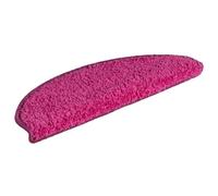 vidaXL Carpet Stair Treads, Set of 15 in Vibrant Pink, 100% PP Tufted Material, Non-slip, Sound Dampening, Protects Stairs from Damage, Easy to Clean and Attach, Compact and Comfortable; Dimension...