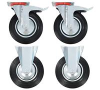 vidaXL 4x Casters Heavy Duty Wheels Trolley Furniture Handing Tool Accessory Equipment 180kg 200mm