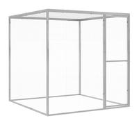 vidaXL Cat Cage Galvanised Steel Outdoor Small Animal Pet Cage Security House